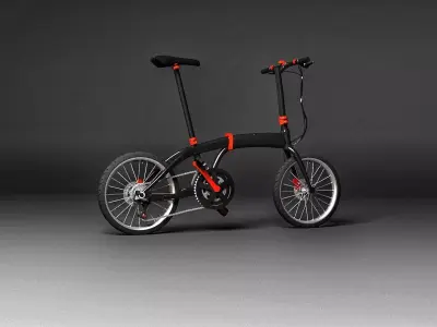 Bicycle folding bike Low-poly 3D model Low-poly 3D model