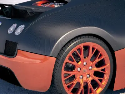 Bugatti Veyron Super Sport 2012-2016 VRAY  3D model