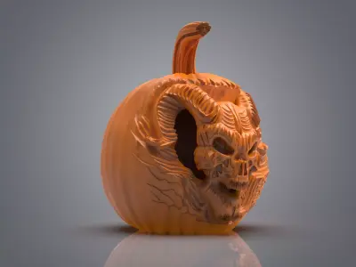 Halloween Pumpkin Decoration - 3D Printable Jack O Lantern  3D print model