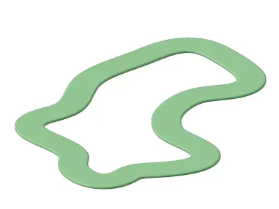 Plastic Complex Racetrack Toy 3D model