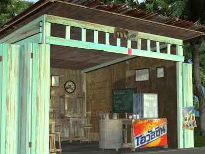 Antique coffee shop 3D model