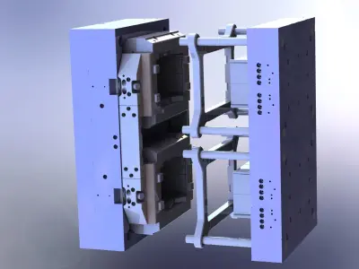 Injection mold making-Plastic case mold making 3D model