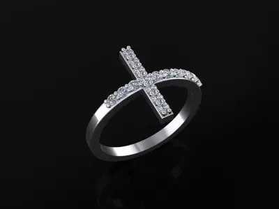 Cross Ring 3D print model shop