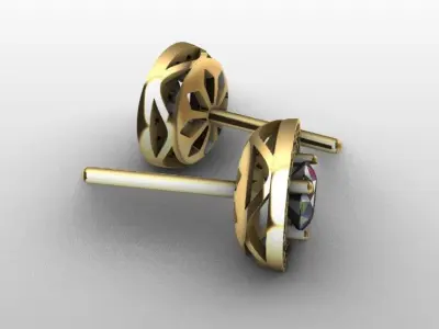 Earrings 3D print model 4