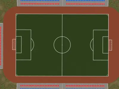 Soccer stadium 3D model