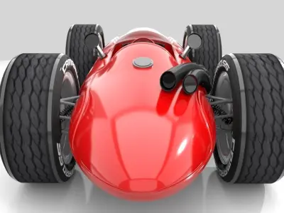 Generic F1 Vintage Car 3D model