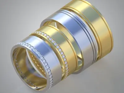 Diamond ring 0493 3D printable model  Free 3D print model