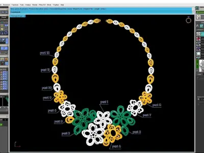 Luxury Floral Diamond Necklace Jewelry  3240  3D print model