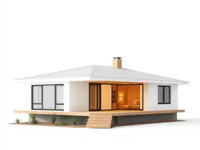 Modern Bungalow model pack Low-poly 3D model