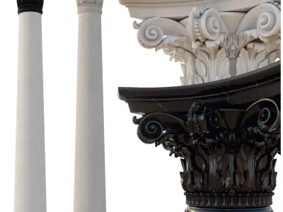 Column corinthian order 3D model