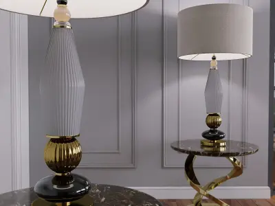 Cary Table Lamp by Villari 3D model