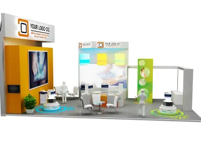 Booth Exhibition Stand a466b 3D model
