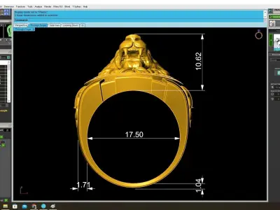Luxury Lion Head Ring Jewelry 3D Model 3805 3D print model