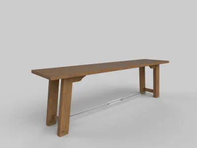 table Low-poly 3D model