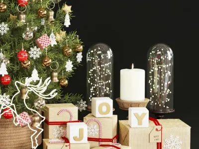 christmas tree decor 3D model purchase