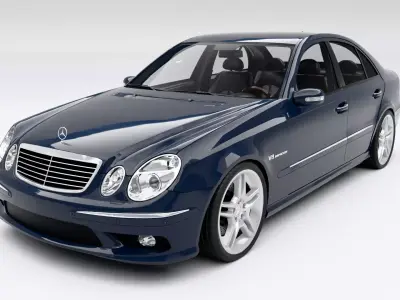 Mercedes-Benz E55 AMG W211 2003 Low-poly 3D model