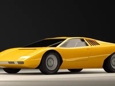 Vintage Supercar 3D model