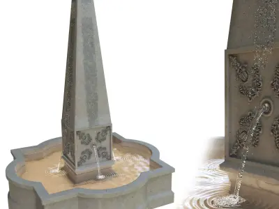Palazzo Obelisk Fountain 3D model