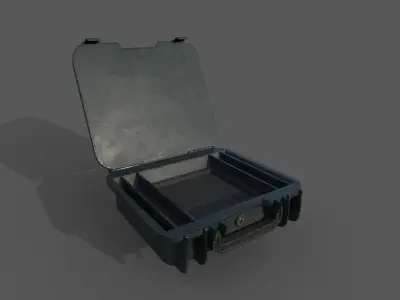 3D Weapon Case Model With Textures - Rigged - Detail Low-poly 3D model