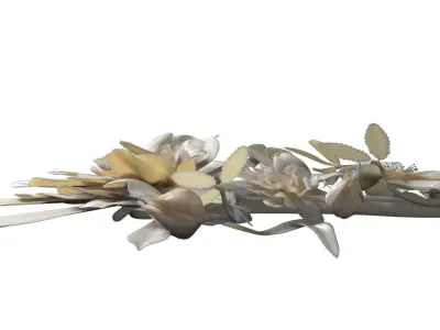 Flowers bunch Low-poly 3D model