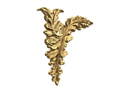 Classic corner angle carved decor ornament 475  3D print model