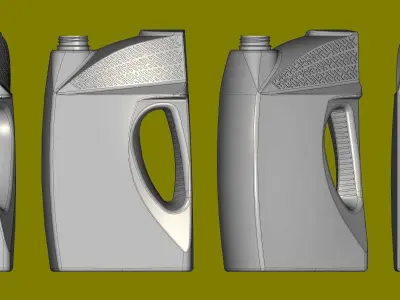 Plastic canister for engine oil A and AK 4L 3D print model