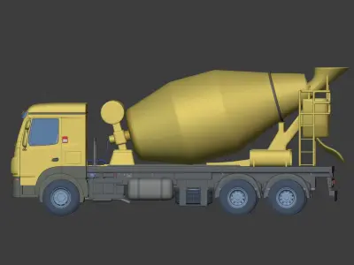 Generic Cement Mixer Truck - Concrete Mixer 3D model