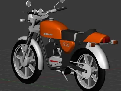 1978 Zundapp KS 50 Watercooled 3D model