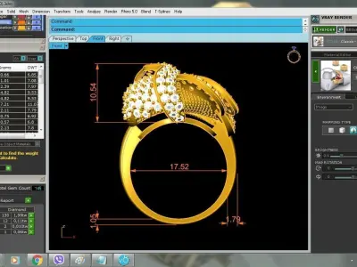 Luxury Lion Head Diamond Men Ring 1674 3D print model