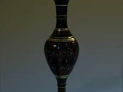 Medieval Flower Vase 10 Low-poly 3D model