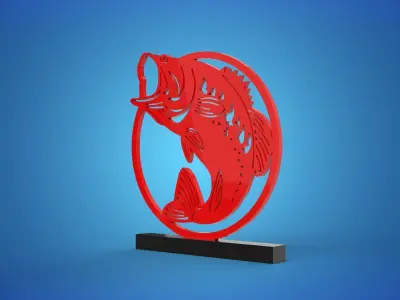 Fish statue 3D print model