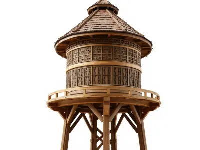 Medieval Watchtower Model Pack Low-poly 3D model