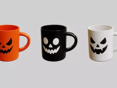 Halloween Pattern Cup 3D model