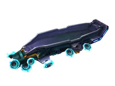 Space-mine field-running business car 3D model