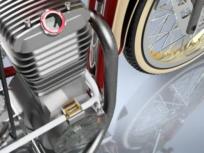 Bike model vintage motorcycle Free 3D model