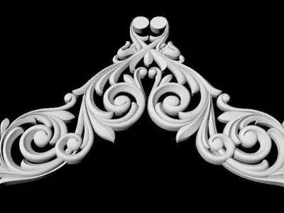 Central decor ornament for furniture 3D model 113
