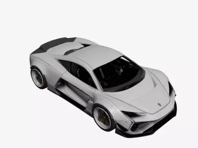Drift Kit Super Car Widebody Modified Racing Sports Car 3D model