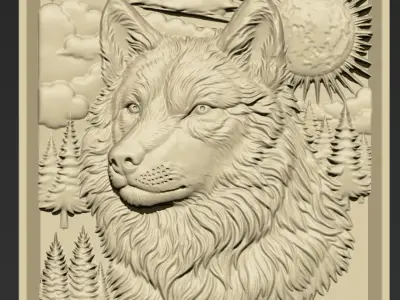 Wolf Head A18 3D print model