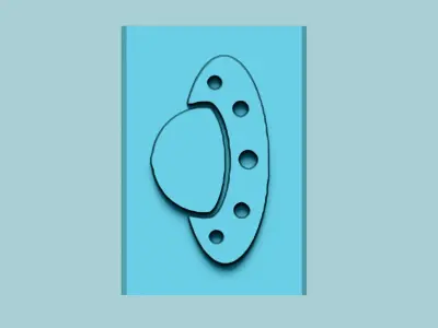 Stamp 19 - UFO Spaceship - Fondant Decoration Maker Toy 3D print model