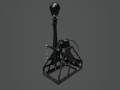 Short Shifter 01 - Variation B - Carbon Low-poly 3D model