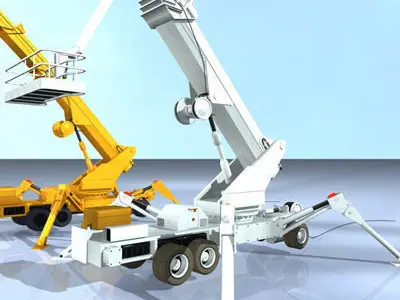 Wheeled Spider Platform 3D model