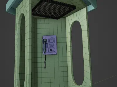 Telephone Kiosk 3D Model Free 3D model