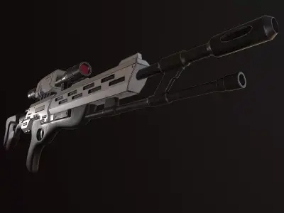 Viper sniper rifle Free low-poly 3D model