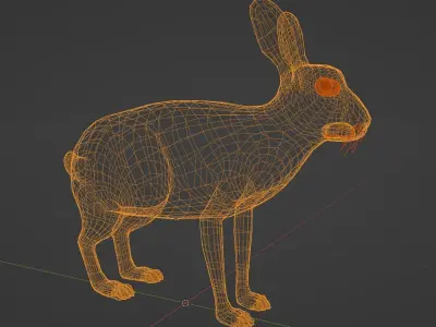 rabbit Low-poly 3D model
