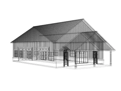 Barndominium House 005 -Archimple LLC 3D model