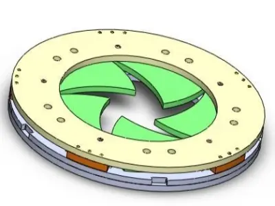 D500T80 wood iris mechanism laser cut  3D print model