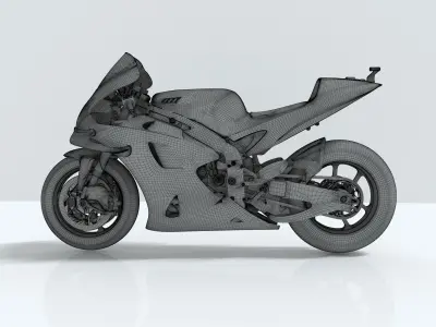 Yamaha YZF-M1 Racing MOTOGP 2020 3D Model  Low-poly 3D model