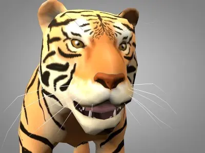 Tiger Low-poly 3D model shop