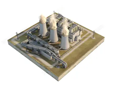 Coal Power Station  3D model