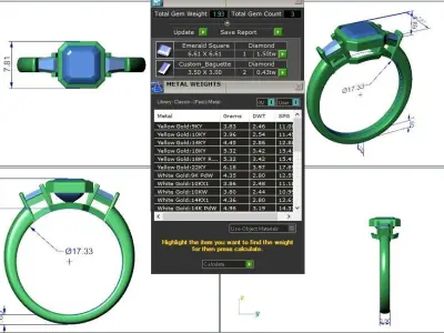 Engagement ring Maya ascher 3D print model